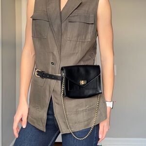 Sling Bag Black Waist Belt Bag